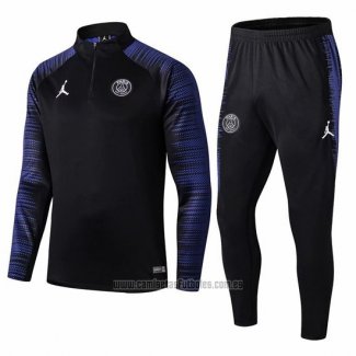 Chandal de Sudadera del Paris Saint-Germain 2019-2020 Negro y Azul