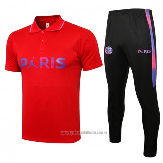 Conjunto Polo del Paris Saint-Germain 2021-2022 Rojo