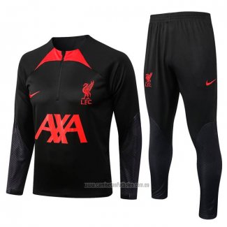 Chandal de Sudadera del Liverpool Nino 2022-2023 Negro